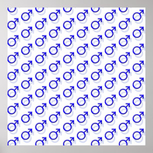 Poster Symbole sexuel masculin