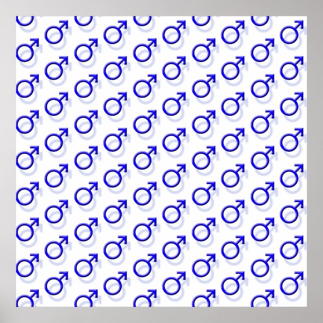 Poster Symbole sexuel masculin (Devant)
