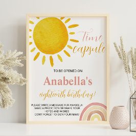 Poster Symbole Sunshine Rainbow Birthday Time Capsule