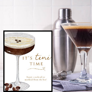 Poster Symbole Tini Time Funny Espresso Martini Bar