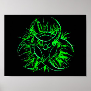 Poster Symbole toxique de panneau d'avertissement de