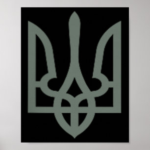 Poster Symbole trident ukrainien Tryzub Emblem