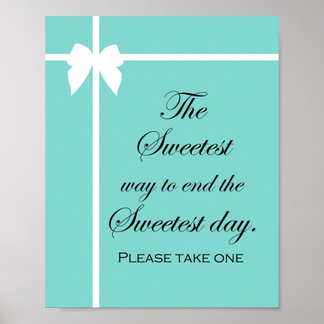 Poster Symbole Turquoise Bridal Brunch Aqua (Devant)