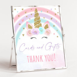 Poster Symbole Unicorn Rainbow Cards & Gifts Party