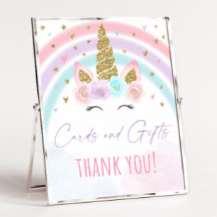 Poster Symbole Unicorn Rainbow Cards & Gifts Party