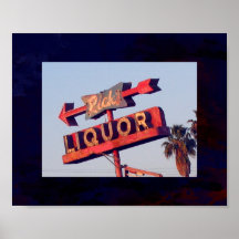 Symbole vintage Ricks Liquor Imprimer sur Grunge 1