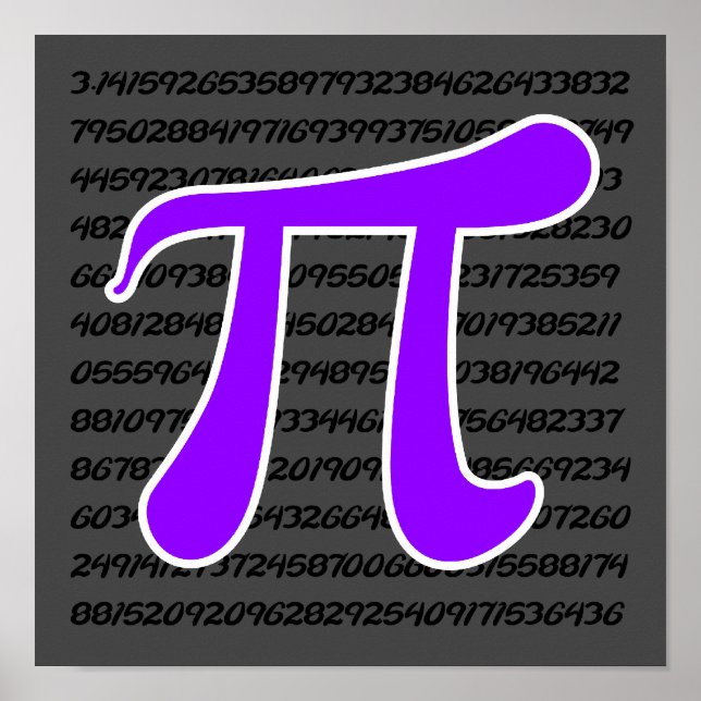 Poster Symbole Violet Pi (Devant)