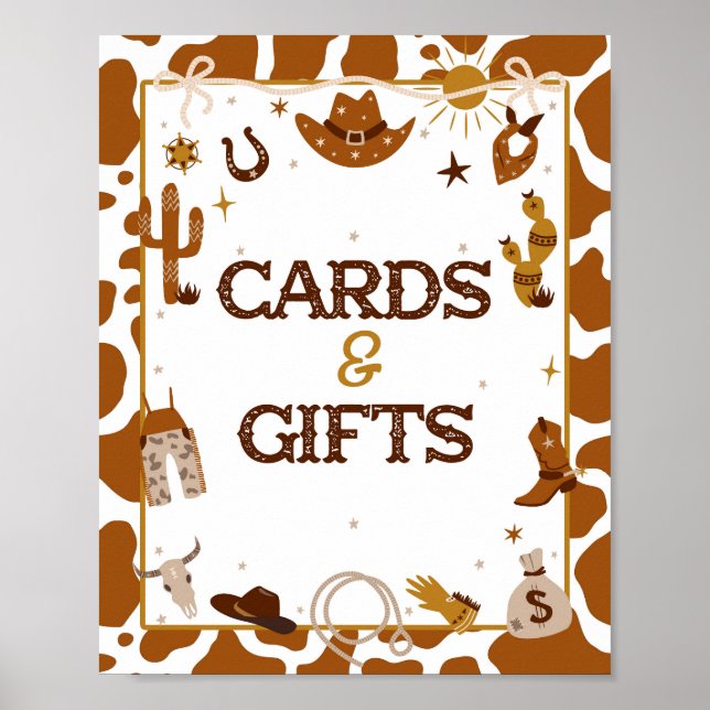 Poster Symbole Western Cards & Cadeaux (Devant)