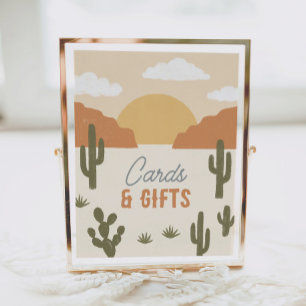 Poster Symbole Western Cowboy de fête d'anniversaire Cart