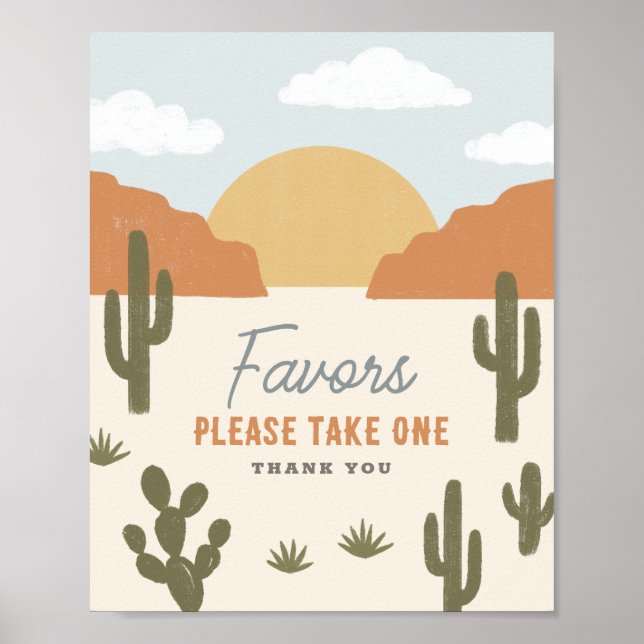 Poster Symbole Western Cowboy de fête d'anniversaire Fave (Devant)