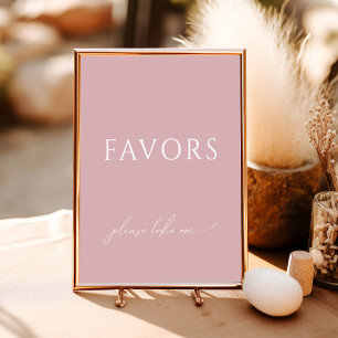 Poster Symbole Whimsical Dusty Baby shower Rose Faveurs