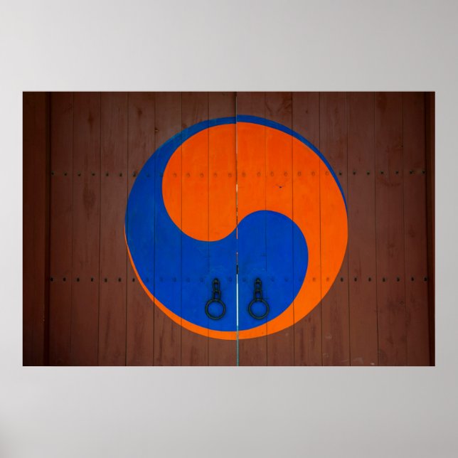 Poster Symbole Yin et Yang, Corée du Sud (Devant)