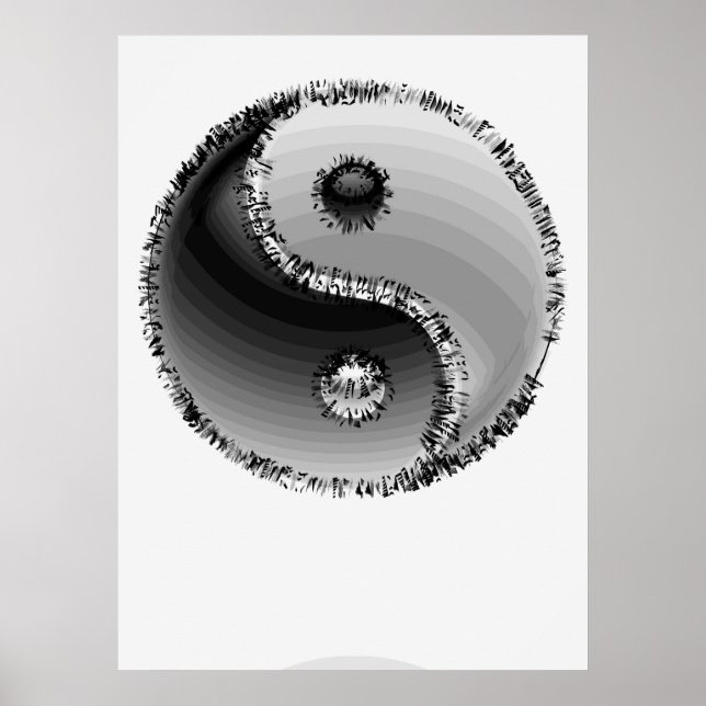 POSTER SYMBOLE ZEN YIN-YANG (Devant)