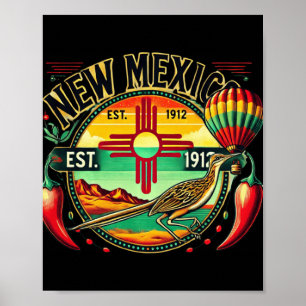 Poster Symbole Zia du Nouveau-Mexique, Grand Géocoucou &