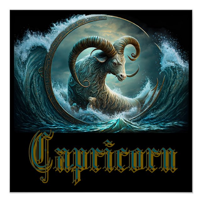 Poster SYMBOLE Zodiaque Capricorne (Devant)