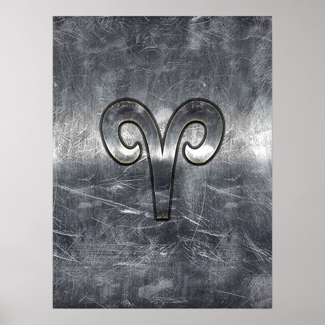 Poster Symbole Zodiaque des baies modernes Grunge Style d (Devant)