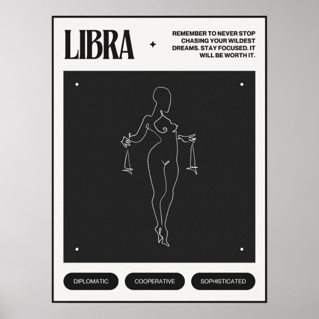 Poster SYMBOLE Zodiaque Libra (Devant)