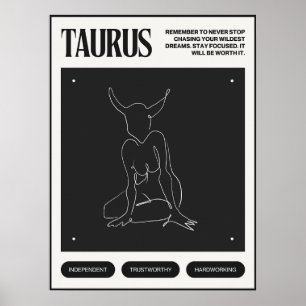 Poster SYMBOLE Zodiaque Taurus