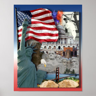 Poster Symboles américains
