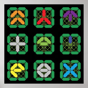 Poster Symboles d'armes de la Ligue F5000 Wipeout 2097