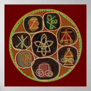 Poster Symboles de guérison KARUNA Reiki avr 2011