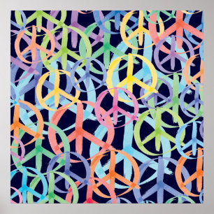 Poster Symboles de paix