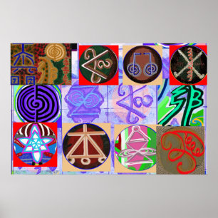 Poster Symboles de Reiki n Karuna Reiki