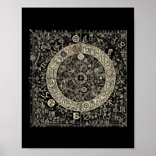 Poster Symboles de script anciens
