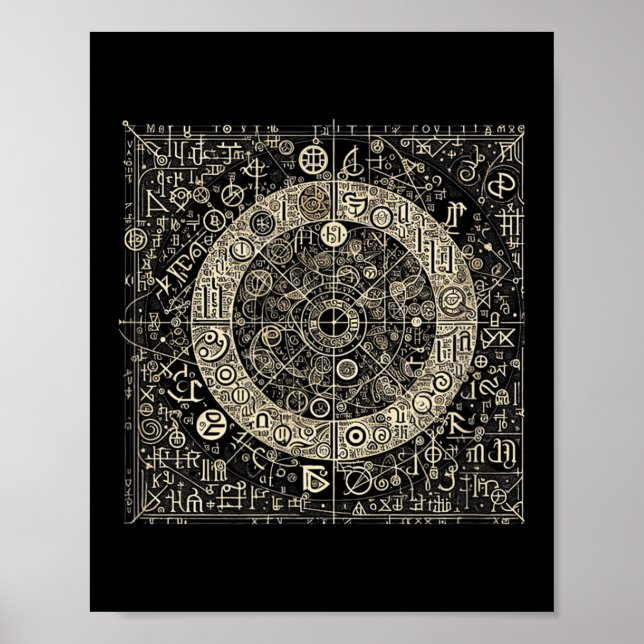 Poster Symboles de script anciens (Devant)