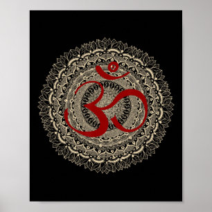 Poster Symboles de Yoga par Mona Om Yoga Ohm Méditation H