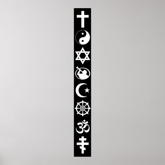 POSTER SYMBOLES MAJEURS DES RELIGIONS MONDIALES (Devant)