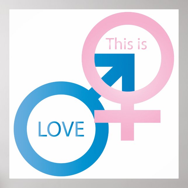Poster Symboles masculins et féminins (Devant)