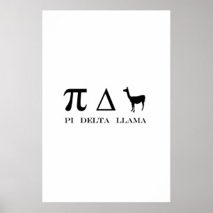 Poster Symboles mathématiques de la lama Delta Pi