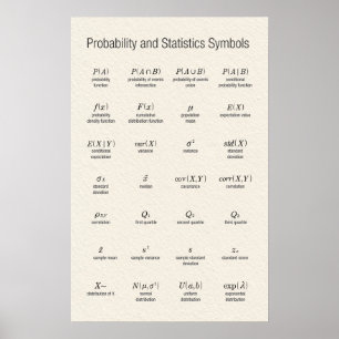 Poster Symboles probabilités et statistiques