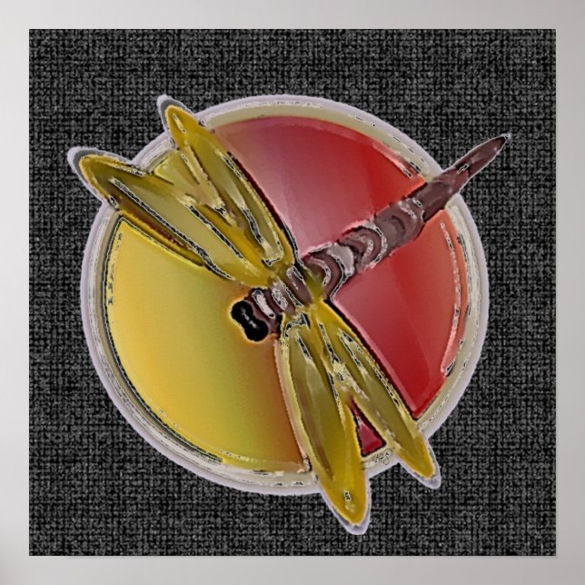 Poster symbolique de libellules (Devant)