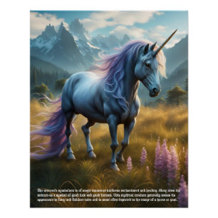 Poster Symbolisme Unicorne
