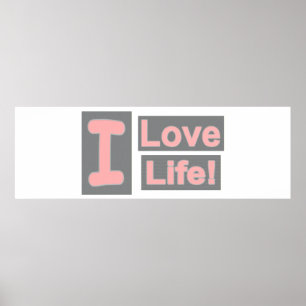 Poster Sympa Conception "Love Life". Commandez dès mainte