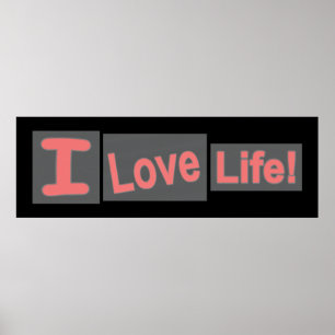 Poster Sympa Conception "Love Life". Commandez dès mainte