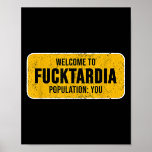 Poster Sympathique Bienvenue À Fortardia Sy Humour Sarcas