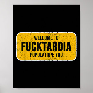 Poster Sympathique Bienvenue À Fortardia Sy Humour Sarcas