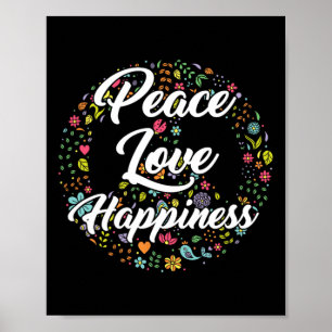 Poster Sympathique Monde Paix Amour Bonheur Paix Voyage d