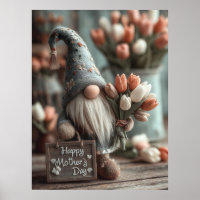 Sympathique nome tenant une pancarte "Bonne fête d