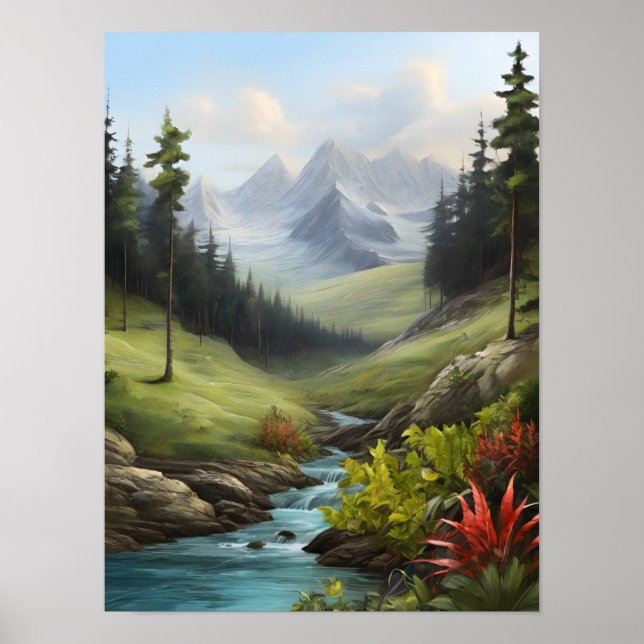 Poster Symphonie de la nature dans le réalisme Abstrait (Devant)