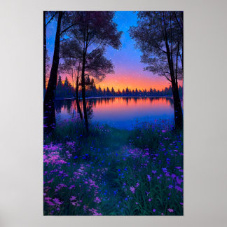 Poster Symphonie de la nature, nuit de Starlit