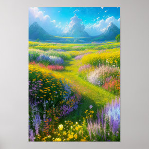 Poster Symphonie de printemps colorée