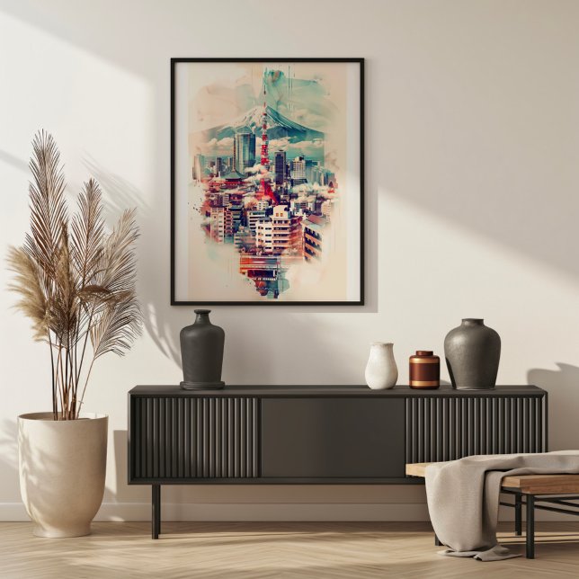 Poster Symphonie de Tokyo : Tour de Tokyo, Skytree et Mon (Créateur téléchargé)