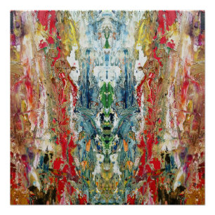 Poster Symphonie du Chaos - Palette de l’artiste Abstrait