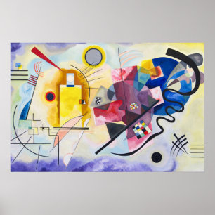 Poster Symphonie émotionnelle de Kandinsky en rouge, jaun
