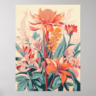 Poster Symphonie florale