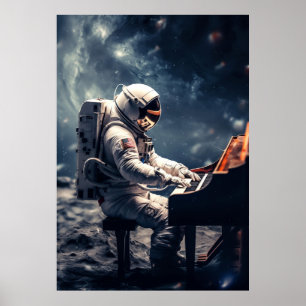 Poster Symphonie pour les étoiles   L'astronaute Piano su